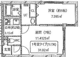 アストレア 301 ｜ 北海道札幌市白石区北郷三条４丁目（賃貸マンション1LDK・3階・31.02㎡） その2