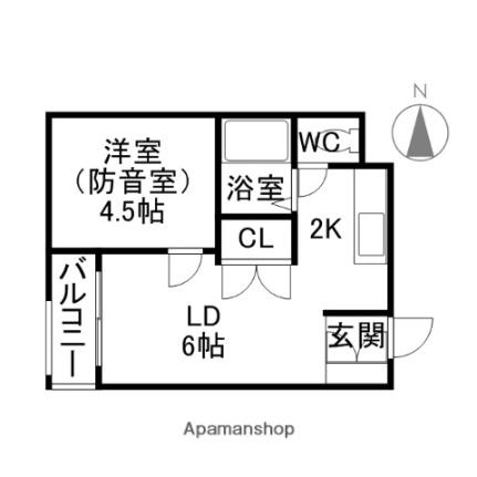 北海道札幌市東区北十六条東１０丁目(賃貸マンション1DK・3階・25.57㎡)の写真 その2