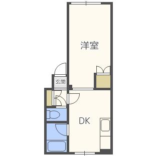 アーヴァンＴＯＭＯ 207｜北海道札幌市北区北二十一条西７丁目(賃貸マンション1DK・2階・28.35㎡)の写真 その2