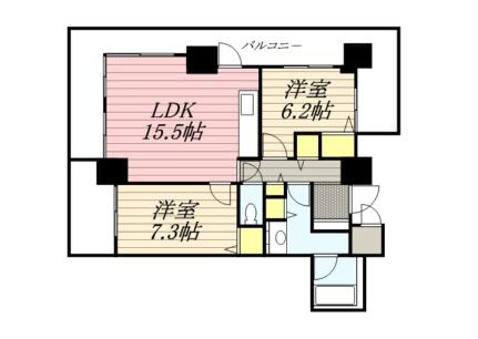 Ｄ’グラフォート札幌ステーションタワー 2412｜北海道札幌市北区北八条西３丁目(賃貸マンション2LDK・24階・67.92㎡)の写真 その2