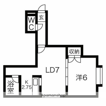 フィールドハウス34 102｜北海道札幌市東区北三十四条東７丁目(賃貸アパート1LDK・1階・34.83㎡)の写真 その2