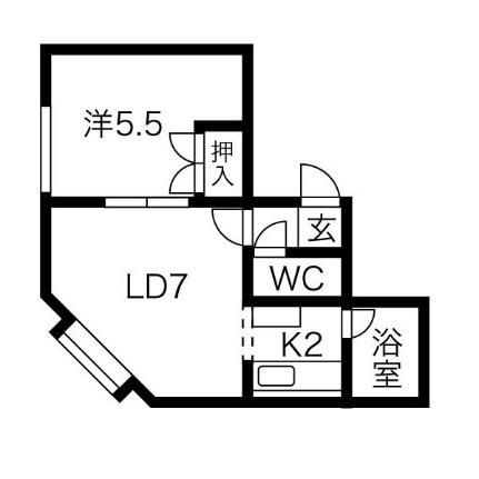 マーチハウス 103｜北海道札幌市東区北三十六条東２６丁目(賃貸アパート1LDK・1階・29.96㎡)の写真 その2