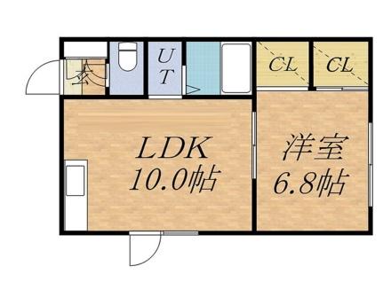 コーポ・ドリーム 202｜北海道札幌市北区北二十六条西６丁目(賃貸アパート1LDK・3階・38.40㎡)の写真 その2