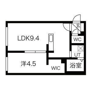 ディモーラＮ12 206｜北海道札幌市東区北十二条東２丁目(賃貸マンション1LDK・2階・33.00㎡)の写真 その2