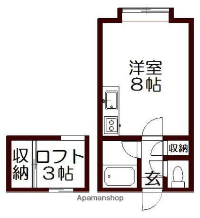 ノ・エール前田 206｜北海道札幌市手稲区前田八条１７丁目(賃貸アパート1R・2階・23.00㎡)の写真 その2