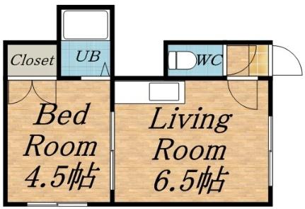 グランドール八軒Ａ 211｜北海道札幌市西区八軒二条西３丁目(賃貸アパート1DK・2階・17.01㎡)の写真 その2