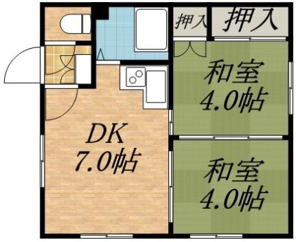 第3マンション幸梅 3｜北海道札幌市中央区南八条西１８丁目(賃貸アパート2DK・1階・28.49㎡)の写真 その2