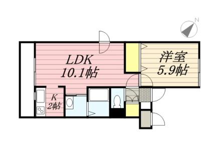 アイビル2 302｜北海道札幌市西区発寒六条９丁目(賃貸マンション1LDK・3階・40.01㎡)の写真 その2