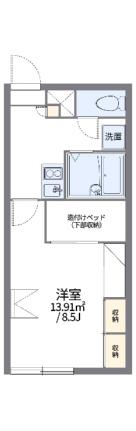 レオパレスロワジール西野Ａ 110｜北海道札幌市西区西野一条２丁目(賃貸アパート1K・1階・23.18㎡)の写真 その2