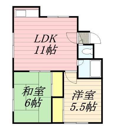 リバーサイドマンション 6｜北海道札幌市西区福井７丁目(賃貸アパート2LDK・2階・45.00㎡)の写真 その2