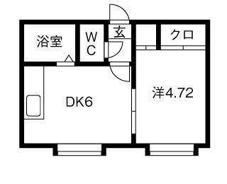 プライムハウス宮の森壱番館 101｜北海道札幌市中央区北四条西３０丁目(賃貸アパート1DK・2階・24.30㎡)の写真 その2