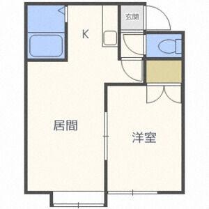 サニークレスト 105｜北海道札幌市手稲区稲穂一条１丁目(賃貸アパート1LDK・2階・29.16㎡)の写真 その2