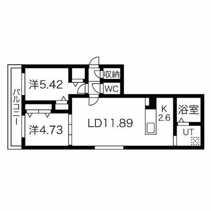 シティレジデンス南9条 302｜北海道札幌市中央区南九条西１５丁目(賃貸マンション2LDK・3階・54.41㎡)の写真 その2