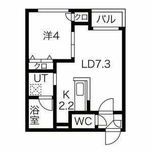 アズールVI 105 ｜ 北海道札幌市中央区大通西１７丁目（賃貸マンション1LDK・1階・31.92㎡） その2