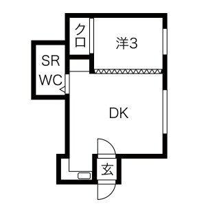 パレスサンホーム 25｜北海道札幌市中央区北十六条西１５丁目(賃貸アパート1DK・2階・22.11㎡)の写真 その2