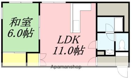 本町ハイツタイプI 306｜北海道函館市本町(賃貸アパート1LDK・3階・39.60㎡)の写真 その2