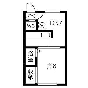 リヴァティ間瀬 405｜北海道札幌市白石区南郷通１７丁目南(賃貸マンション1DK・4階・26.00㎡)の写真 その2