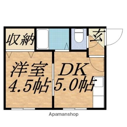 北海道札幌市中央区南六条西１２丁目(賃貸アパート1DK・2階・27.00㎡)の写真 その2