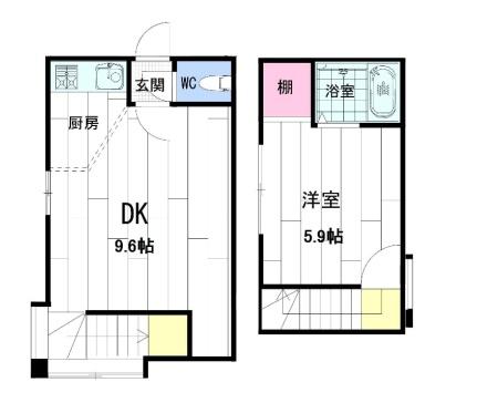 ルーブル北5条 101｜北海道札幌市中央区北五条西２０丁目(賃貸アパート1DK・2階・28.57㎡)の写真 その2