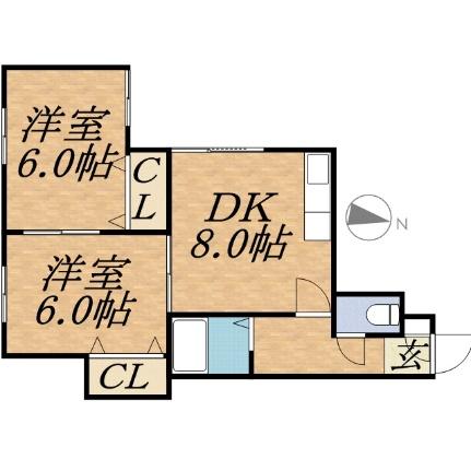 ウエステル12 203｜北海道札幌市中央区南十一条西１２丁目(賃貸マンション2DK・2階・46.00㎡)の写真 その2