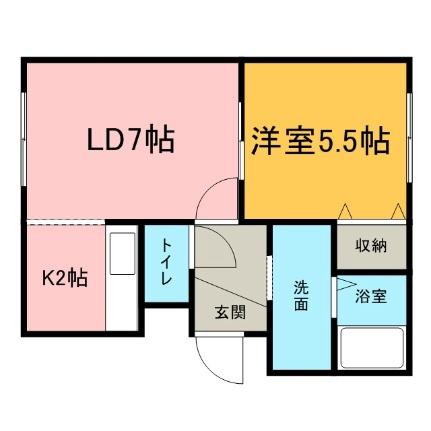 イーグルサウス17Ｂ 202｜北海道札幌市中央区南十七条西１２丁目(賃貸アパート1DK・3階・30.38㎡)の写真 その2