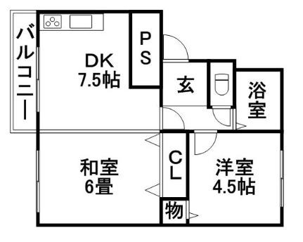 シティコーポラス 405｜北海道札幌市中央区南十七条西８丁目(賃貸アパート2DK・4階・42.00㎡)の写真 その2