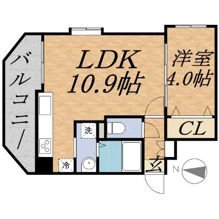 ノヴァ裏参道 401｜北海道札幌市中央区南一条西２１丁目(賃貸マンション1LDK・4階・33.46㎡)の写真 その2