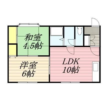 北海道札幌市中央区宮の森二条１０丁目(賃貸アパート2LDK・2階・42.17㎡)の写真 その2