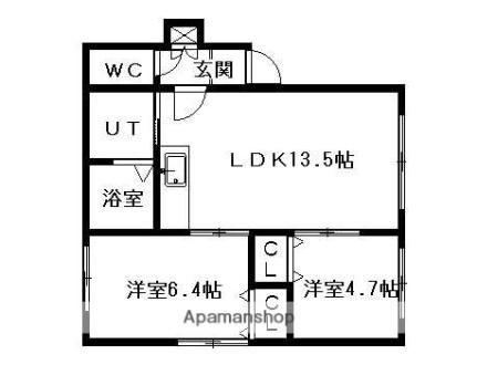 北海道札幌市中央区南十条西１７丁目(賃貸マンション2LDK・3階・52.58㎡)の写真 その2