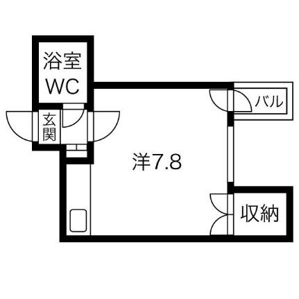 第5松井ビル 205｜北海道札幌市中央区北一条西２２丁目(賃貸マンション1R・2階・18.66㎡)の写真 その2