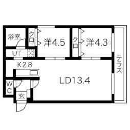 平岸駅 6.6万円