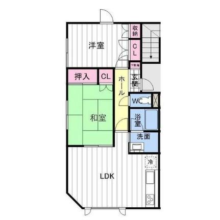 宮の沢2ー2ハウス 1｜北海道札幌市西区宮の沢二条２丁目(賃貸アパート2LDK・2階・55.00㎡)の写真 その2