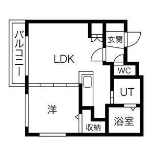 プライマル札幌円山（旧サムティ円山レジデンス） 0411｜北海道札幌市中央区北一条西２２丁目(賃貸マンション1LDK・4階・38.06㎡)の写真 その2