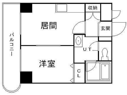 山晃ハイツ（サンコウハイツ） 401｜北海道札幌市中央区南一条西１９丁目(賃貸マンション2K・4階・43.10㎡)の写真 その2