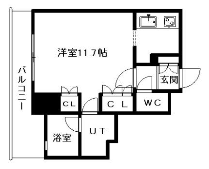 グランカーサ裏参道 00506｜北海道札幌市中央区南一条西２１丁目(賃貸マンション1K・5階・33.25㎡)の写真 その2