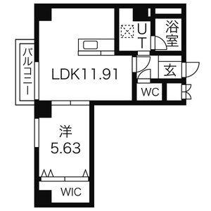 ソールタワー大通 301｜北海道札幌市中央区大通西１８丁目(賃貸マンション1LDK・3階・44.19㎡)の写真 その2