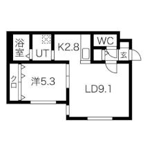 レストシティ琴似 201 ｜ 北海道札幌市西区琴似四条６丁目（賃貸マンション1LDK・2階・41.25㎡） その2