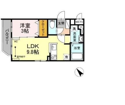 北海道札幌市西区八軒一条西１丁目(賃貸マンション1LDK・1階・31.27㎡)の写真 その2