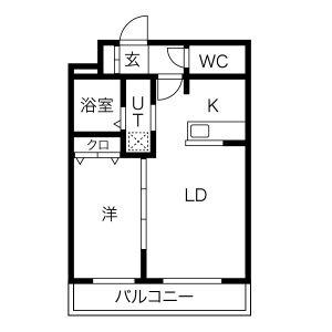 アルファスクエア宮の森2条 405｜北海道札幌市中央区宮の森二条３丁目(賃貸マンション1LDK・4階・35.84㎡)の写真 その2