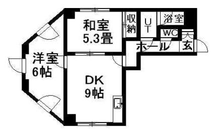 野々村ビル 203｜北海道札幌市西区発寒四条２丁目(賃貸アパート2DK・2階・41.00㎡)の写真 その2