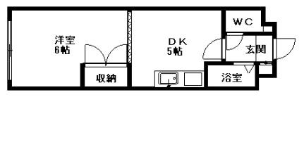 ジャグランス宮の森 405｜北海道札幌市中央区宮の森一条１０丁目(賃貸マンション1DK・4階・22.28㎡)の写真 その2