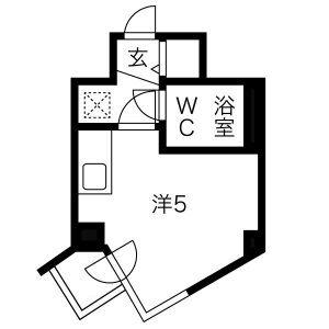 クリオ円山公園壱番館 403｜北海道札幌市中央区大通西２６丁目(賃貸マンション1R・4階・15.95㎡)の写真 その2