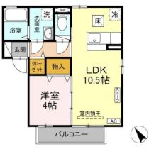 スローライフ　Ｂ 102 ｜ 青森県八戸市大字尻内町字高田（賃貸アパート1LDK・1階・36.29㎡） その2