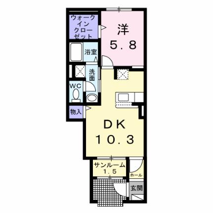 グランヴァレーＡ 103｜青森県八戸市城下２丁目(賃貸アパート1LDK・1階・43.22㎡)の写真 その2