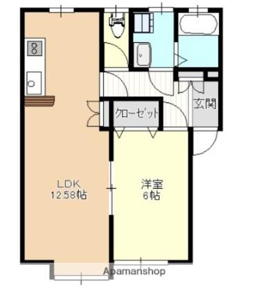 グランデＳＡＫＵＲＡ 101｜青森県弘前市大字城東北３丁目(賃貸アパート1LDK・1階・40.02㎡)の写真 その2