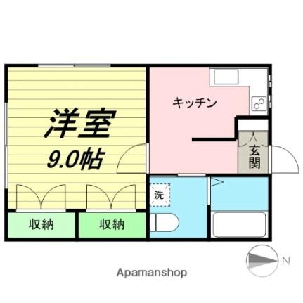 コーポ木ノ下 205｜宮城県仙台市若林区木ノ下２丁目(賃貸アパート1K・2階・28.35㎡)の写真 その2