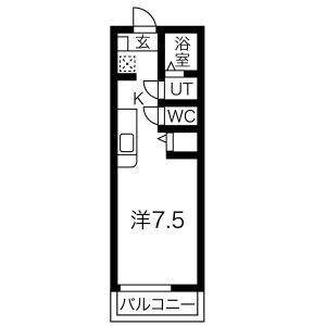 スペチアーレ 205｜宮城県仙台市宮城野区五輪１丁目(賃貸アパート1K・2階・24.22㎡)の写真 その2