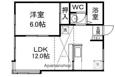 シャンドーレ壱番館 101 ｜ 宮城県亘理郡亘理町字上茨田（賃貸アパート1LDK・1階・39.70㎡） その2