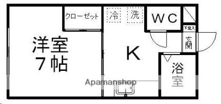 レジデンス市名坂 102｜宮城県仙台市泉区市名坂字野蔵(賃貸アパート1K・1階・26.40㎡)の写真 その2