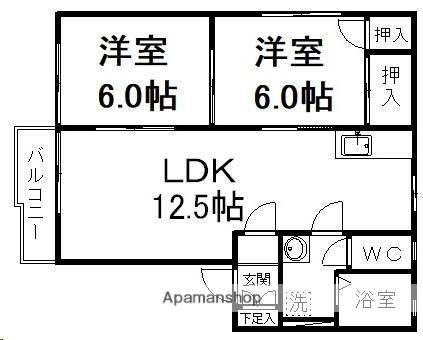 フレグランス柳生Ａ棟 102 ｜ 宮城県仙台市太白区柳生６丁目（賃貸アパート2LDK・1階・50.70㎡） その2